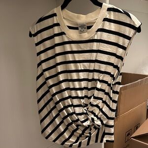 Classic Striped Black and White Muscle Tee